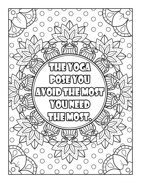 Printable Coloring Pages- Peace Love Yoga - Goal Success Coach